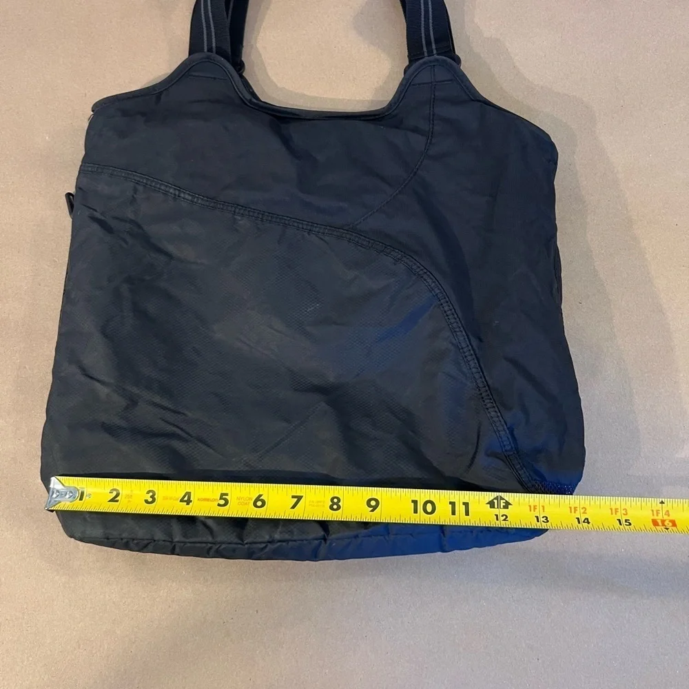 Nike Vintage Y2K Black Swoosh Nylon Double Handle Shoulder  Bag Street style